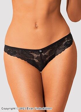 Thong, floral lace